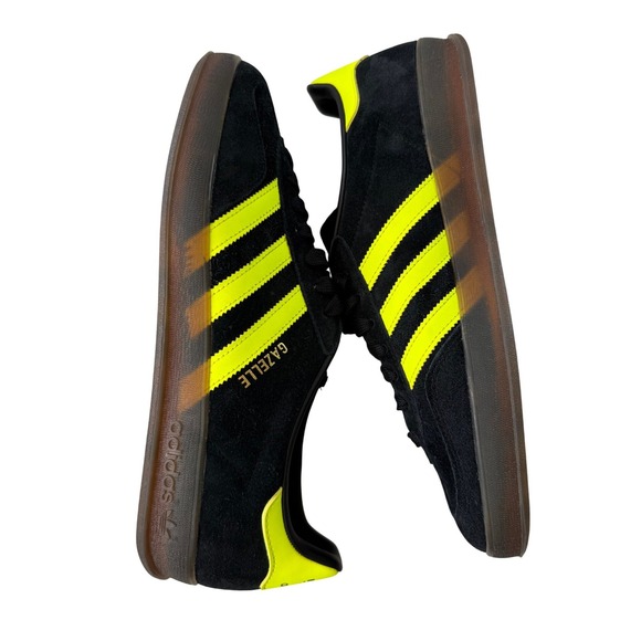 adidas Other - Adidas Originals Gazelle Indoor Black‎ Solar Yellow Sneakers 2025 Men US 9.5 NWB